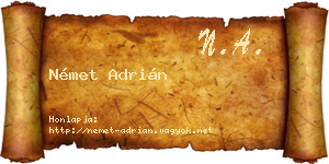 Német Adrián névjegykártya